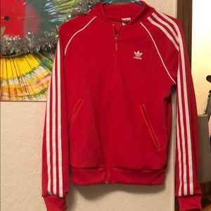 Red adidas jacket